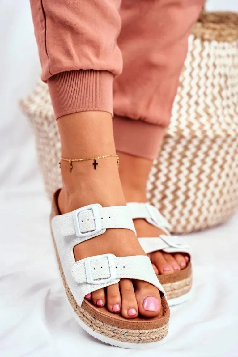 Klapki Damskie Big Star Białe FF274665