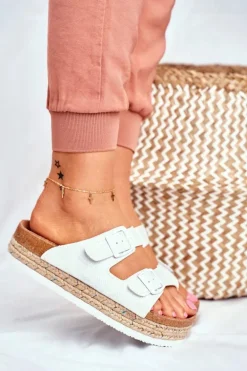 Klapki Damskie Big Star Białe FF274665