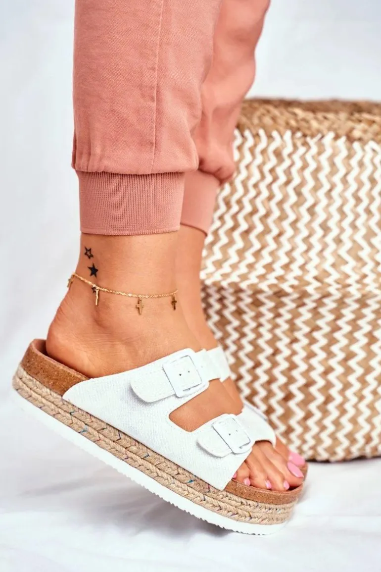 Klapki Damskie Big Star Białe FF274665