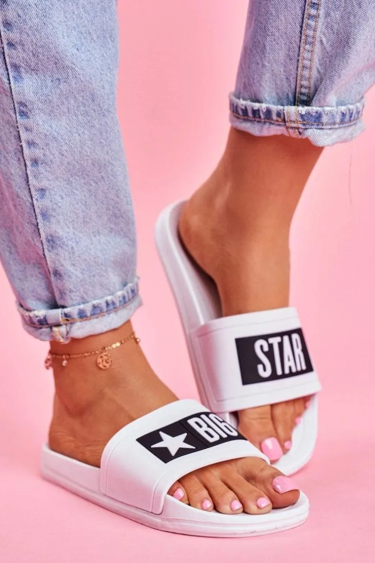 Klapki Damskie Big Star Białe DD274A264