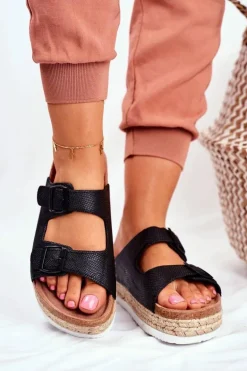 Klapki Damskie Big Star Czarne FF274664