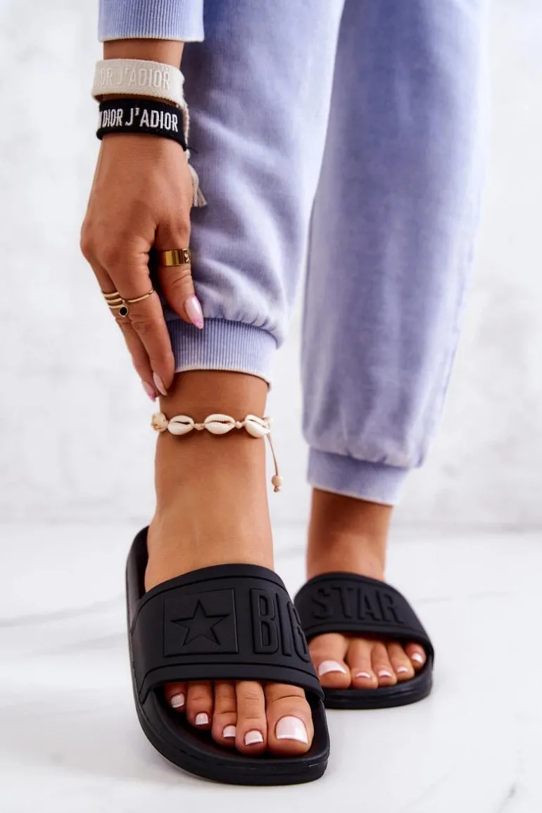 Klapki Damskie Big Star Czarne DD274A271