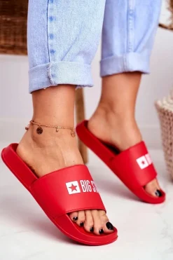 Klapki Damskie Big Star Czerwone GG274041