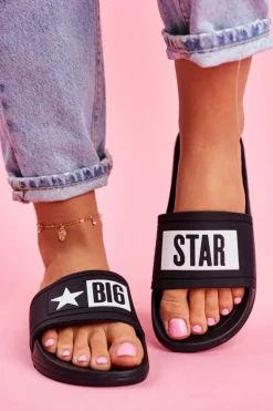 Klapki Damskie Big Star Czarne DD274A266