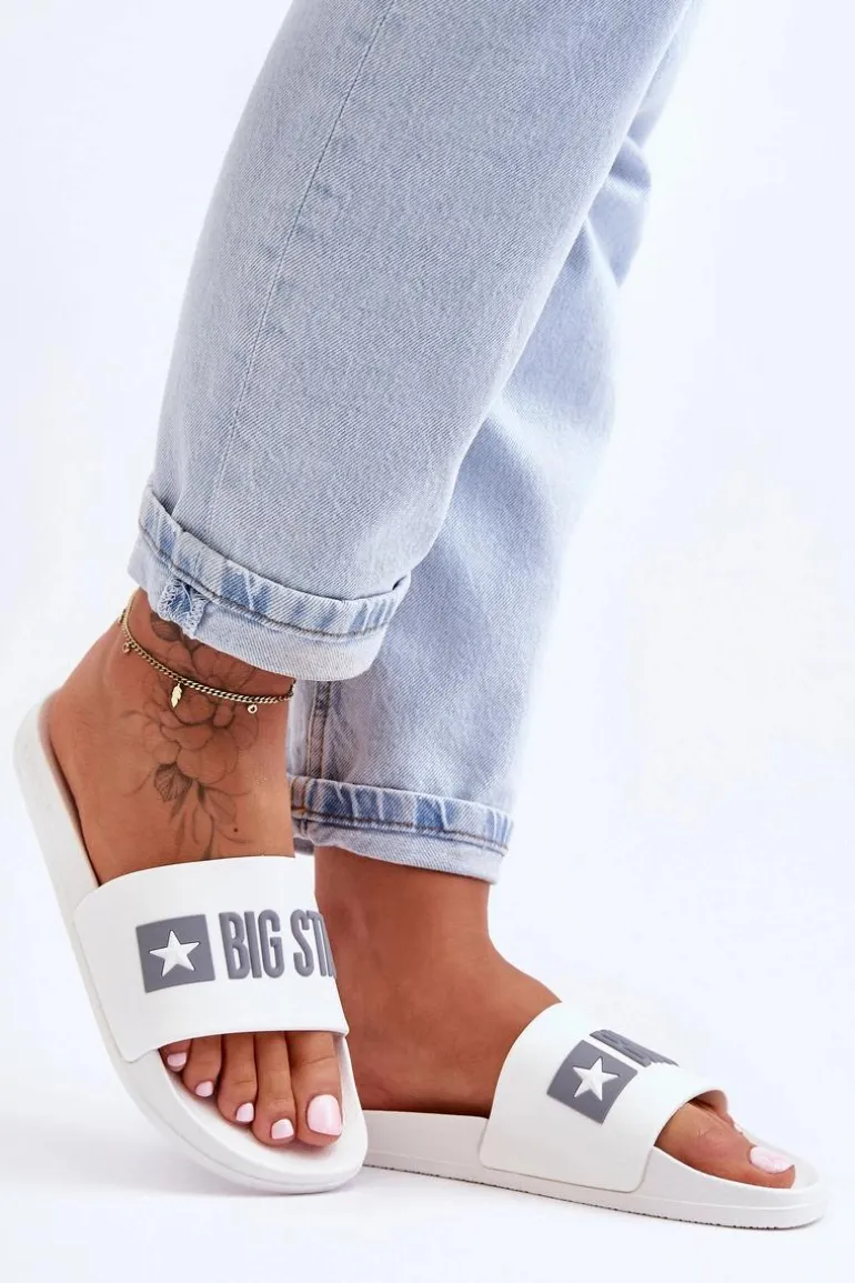 Klapki Damskie Big Star FF274A199 Białe
