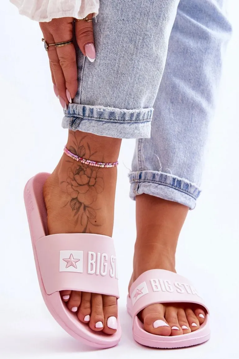 Klapki Damskie Big Star FF274A201 Różowe