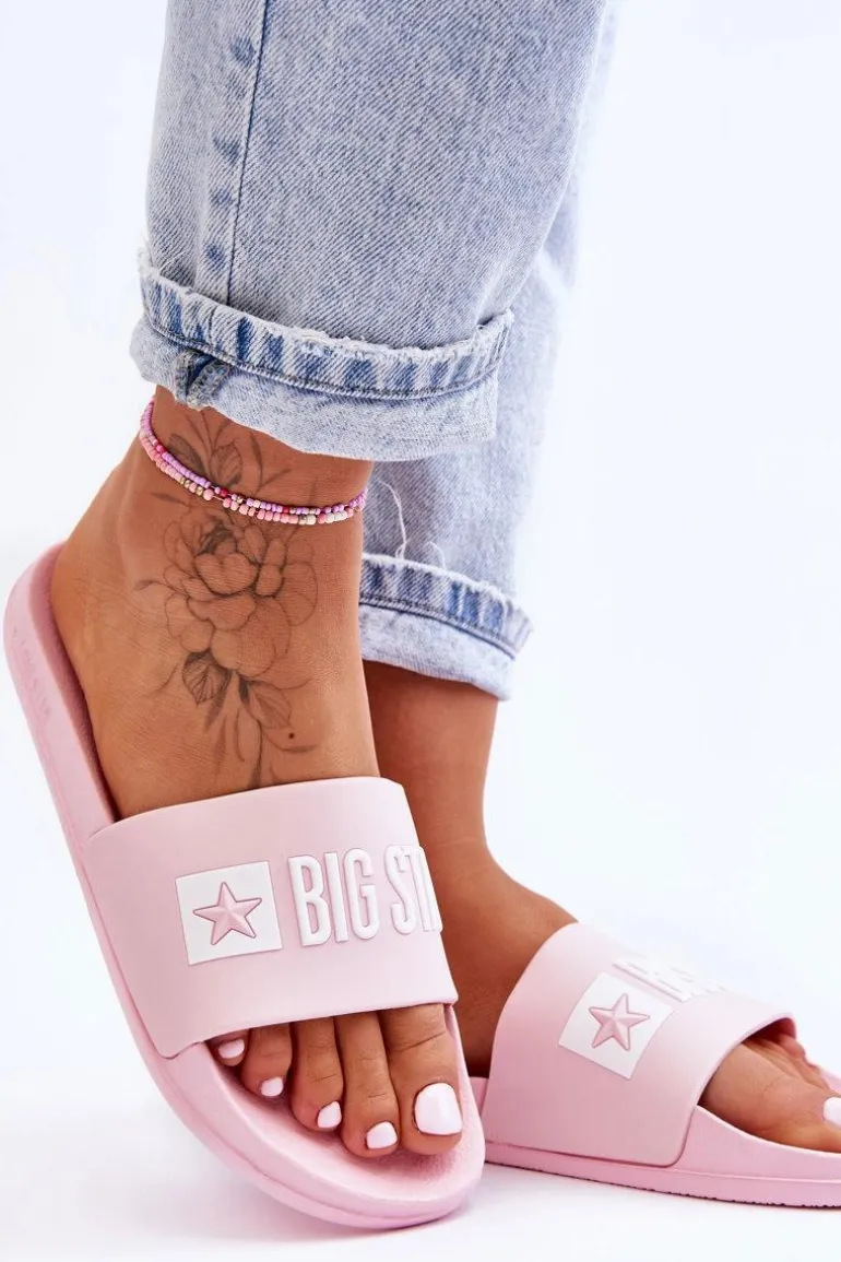 Klapki Damskie Big Star FF274A201 Różowe