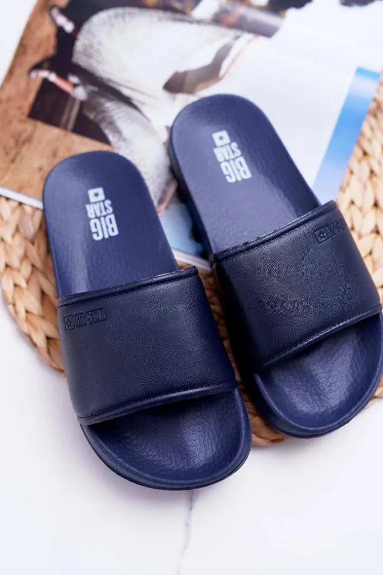 Klapki Damskie Big Star Granatowe AA274A167