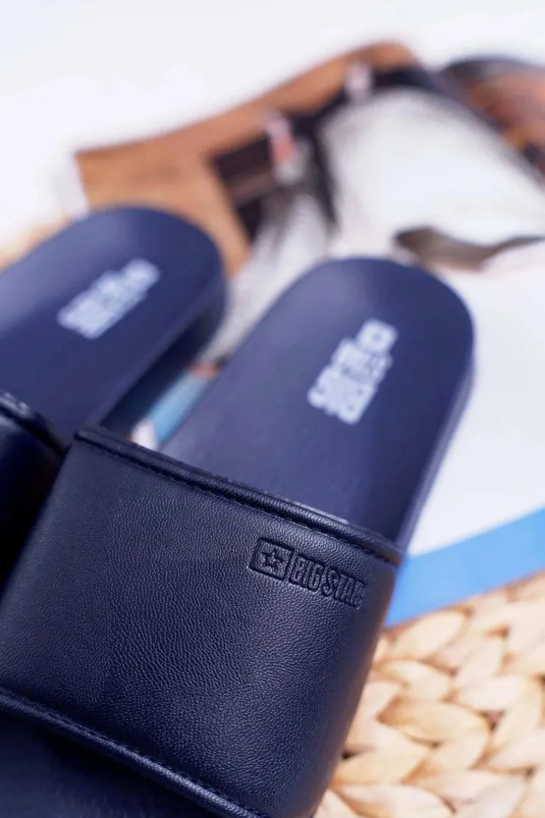 Klapki Damskie Big Star Granatowe AA274A167