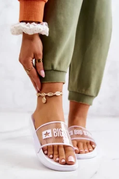 Klapki Damskie Big Star JJ274642 Białe