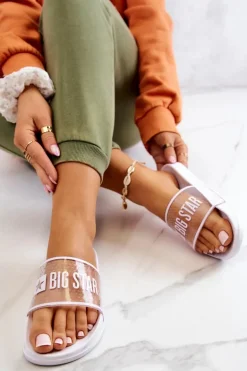 Klapki Damskie Big Star JJ274642 Białe