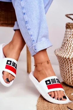 Klapki Damskie Big Star Klasyk Białe GG274047