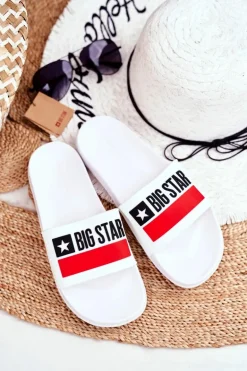 Klapki Damskie Big Star Klasyk Białe GG274047