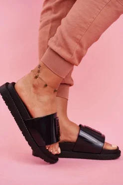 Klapki Damskie Big Star na Platformie Czarne FF274813