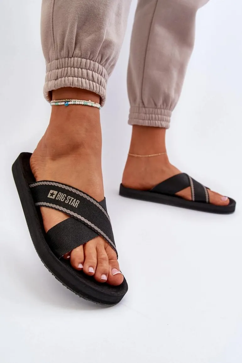 Klapki Damskie Big Star NN274A059 Czarne