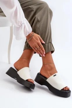 Klapki Damskie Big Star NN274022 Białe