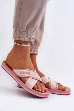 Klapki Damskie Big Star NN274A058 Różowe