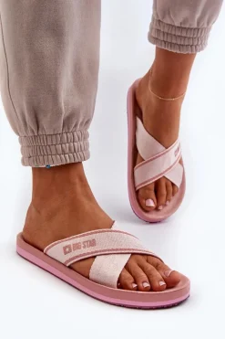 Klapki Damskie Big Star NN274A058 Różowe