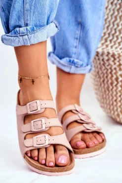 Klapki Damskie Big Star Pudrowy Róż FF274627