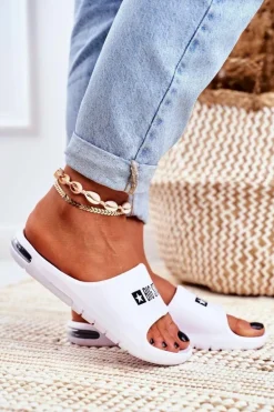 Klapki Damskie Big Star Powietrzne Białe GG274A026