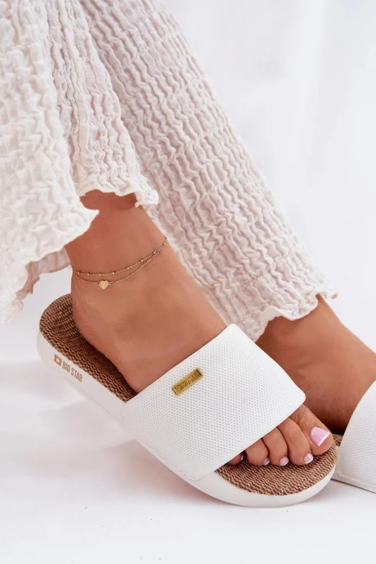 Klapki Damskie Big Star RR274A103 Białe