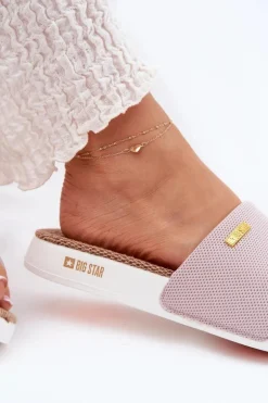 Klapki Damskie Big Star RR274A105 Jasnoróżowe