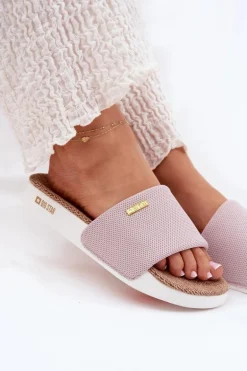 Klapki Damskie Big Star RR274A105 Jasnoróżowe