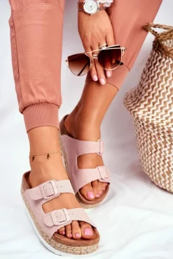 Klapki Damskie Big Star Różowe FF274669