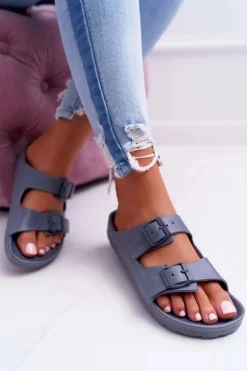 Klapki Damskie Big Star Szare AA274A155