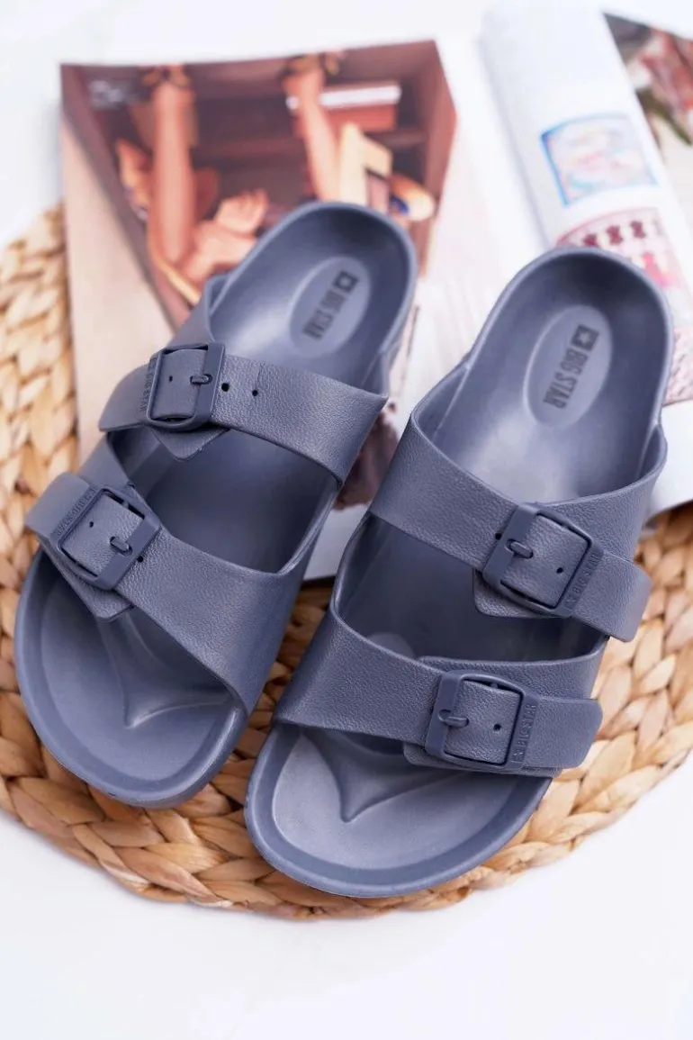 Klapki Damskie Big Star Szare AA274A155