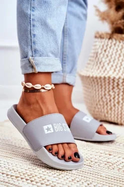 Klapki Damskie Big Star Szare GG274042