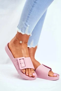 Klapki Damskie Big Star z Klamrą Różowe FF274A387