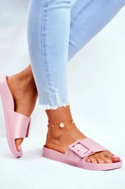 Klapki Damskie Big Star z Klamrą Różowe FF274A387