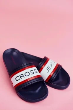 Klapki Damskie Cross Jeans Granatowe FF2R4160C