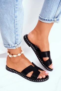 Klapki Damskie Dżety Czarne Montiago