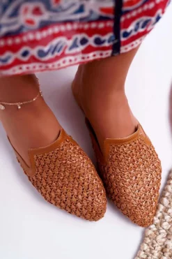 Klapki Damskie Eleganckie Brązowe Vices 3301