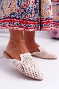 Klapki Damskie Eleganckie Beżowe Vices 3301