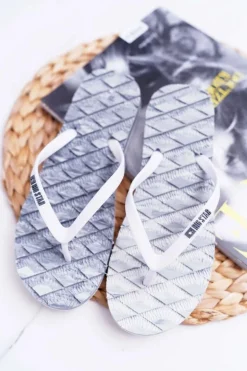 Klapki Damskie Japonki Big Star Szare AA274A143