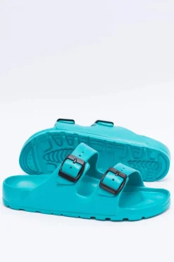 Klapki Damskie Lekkie Ogrodowe Turkusowe