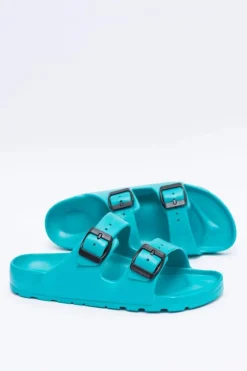 Klapki Damskie Lekkie Ogrodowe Turkusowe