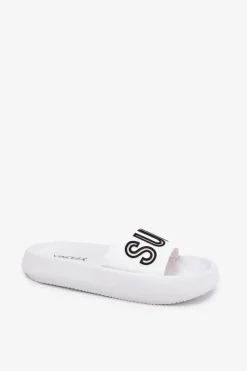 Klapki Damskie Na Grubej Podeszwie SUMMER Vinceza 76051 Białe