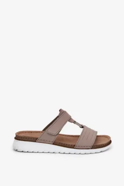 Klapki Damskie Na Koturnie Inblu CN0007GU Beżowe