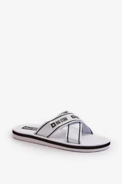 Klapki Damskie Na Piankowej Podeszwie Big Star NN274A509 Białe