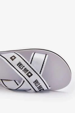 Klapki Damskie Na Piankowej Podeszwie Big Star NN274A509 Białe