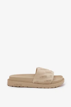 Klapki Damskie Na Platformie Big Star RR274A542 Beżowe