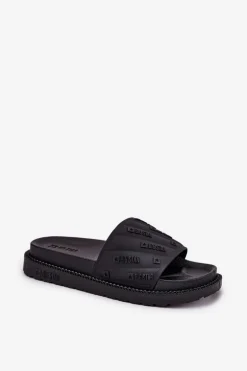 Klapki Damskie Na Platformie Big Star RR274A540 Czarne