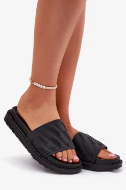 Klapki Damskie Na Platformie Big Star RR274A540 Czarne