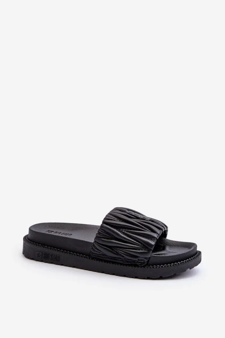 Klapki Damskie Na Platformie Big Star NN274A745 Czarne