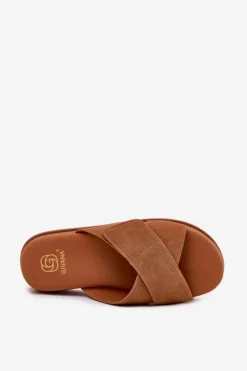 Klapki Damskie Na Platformie Z Przeplatającymi Się Paskami Camel Rinasara