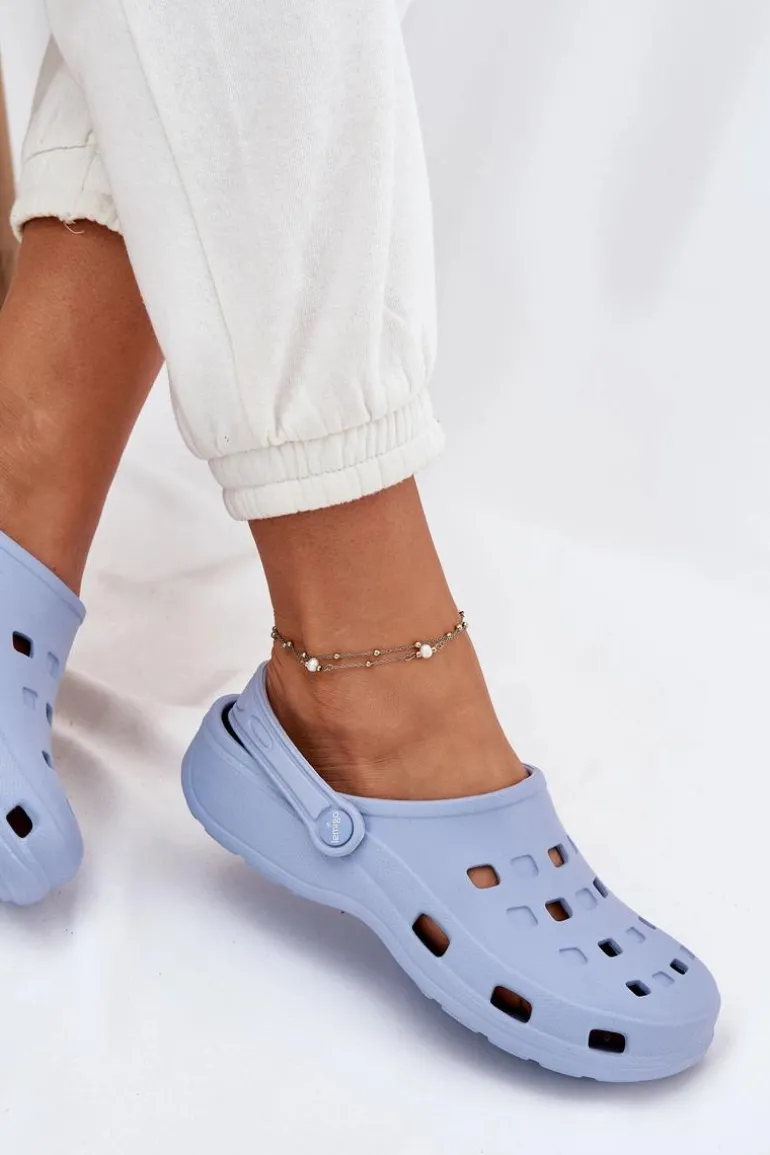 Klapki Damskie Piankowe LEMIGO 806 Niebieskie